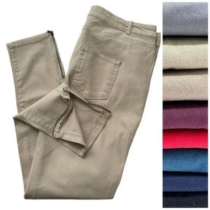 NEW Bongo Juniors Anklebiter Twill Pants Mid Rise Cotton Blend Zip Ankle Stretch